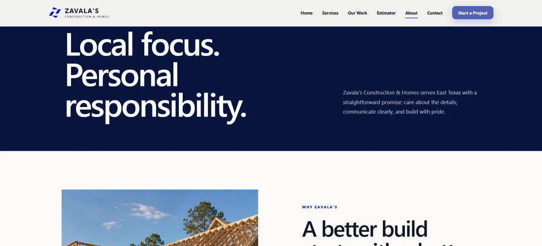 About page preview