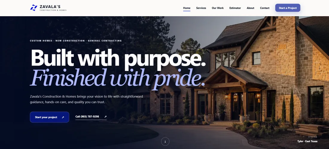 Home page preview